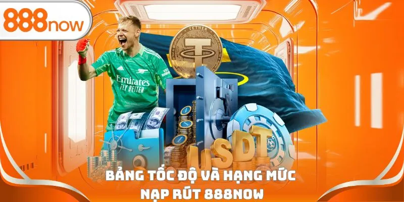 Bảng tốc độ và hạn mức nạp rút 888Now