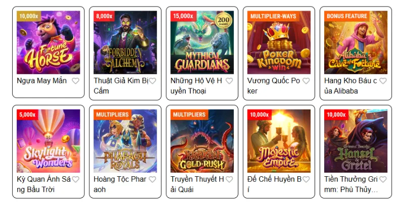 Giao diện sảnh Nổ hũ Slot Game đồ họa 3D đẳng cấp